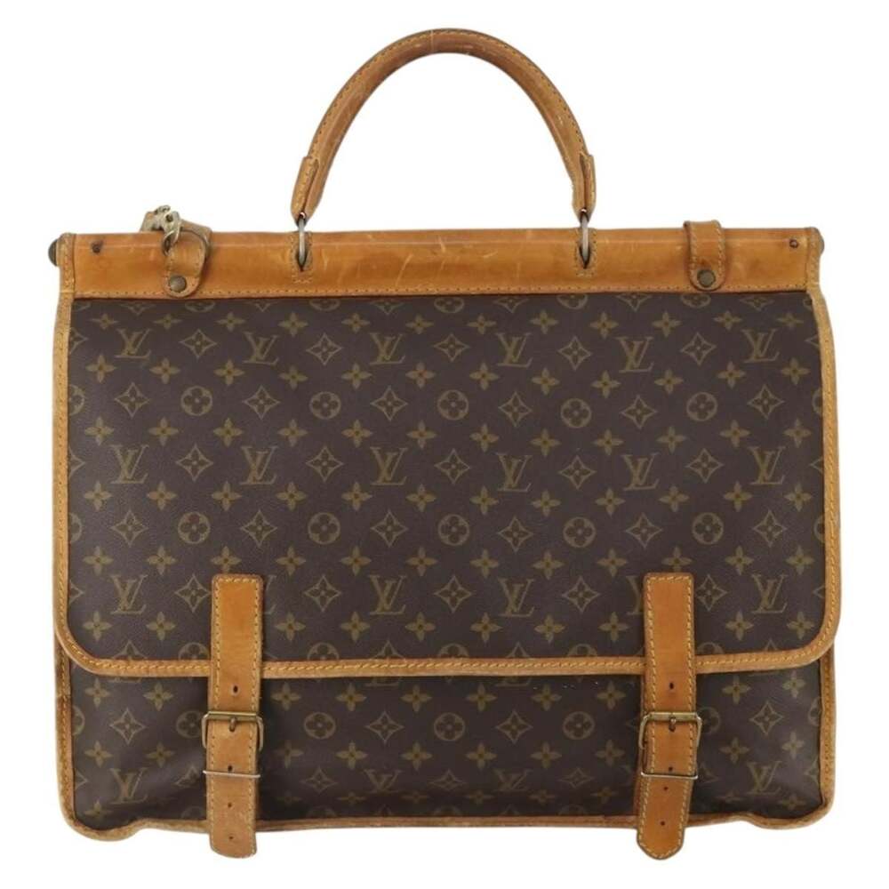 Louis Vuitton Monogram Sac Kleber Travel Bag Brown
